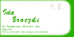 ida broczki business card